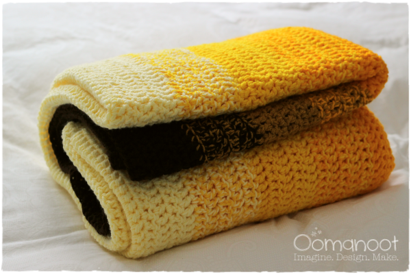 Ombre Crochet Afghan Tutorial | Oomanoot #free #tutorial #ombre #afghan #crochet #blanket