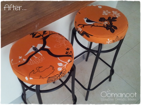 Upholstered IKEA Bar Stools