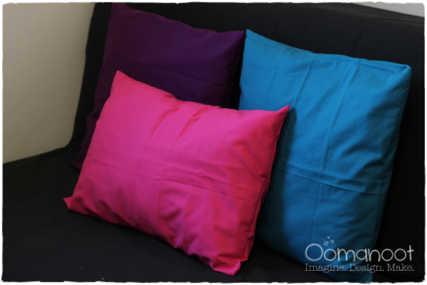 Rainbow Pillow Covers: Sewing Tutorial | Oomanoot #rainbow #sewing #tutorial #free