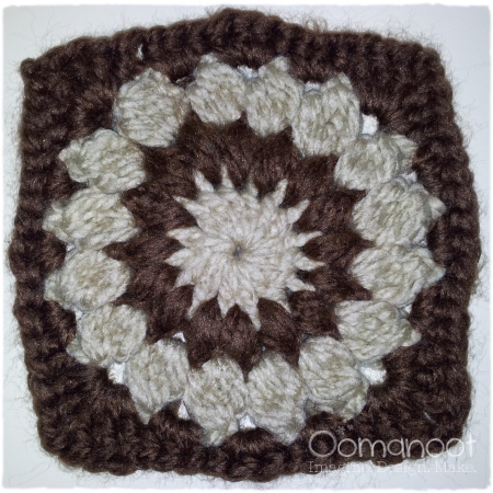 Brown Sunburst Granny Square Experiment