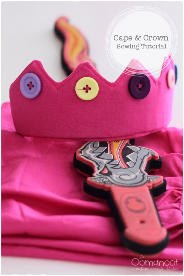 Cape & Crown Sewing Tutorial for a Warrior Queen (or King) | Oomanoot #free #tutorial #sewing #kids