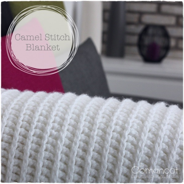 Faux Knit Rib Camel Stitch Throw Blanket | Oomanoot #blanket #crcohet #camelstitch #free #tutorial