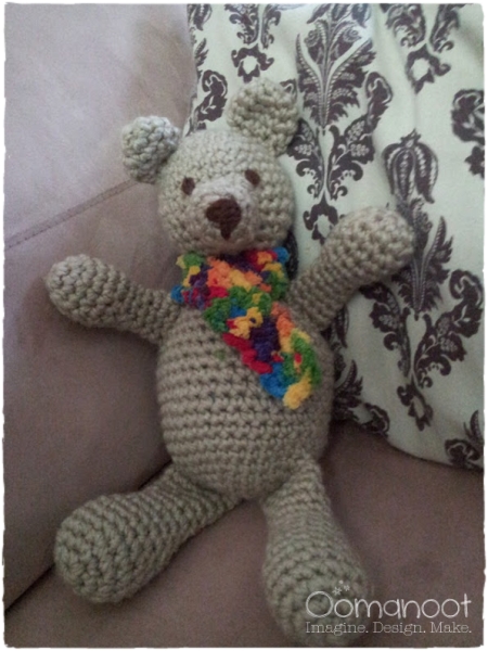Crochet Teddy Bear from Lion Brand